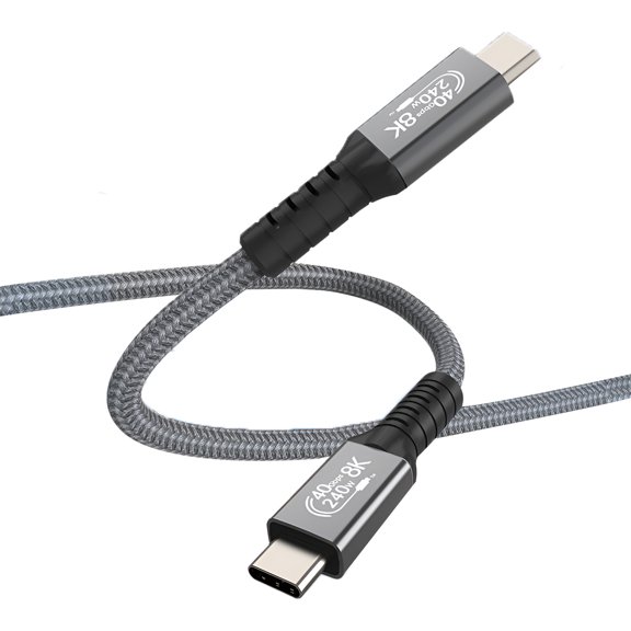 MMOBIEL USB4 Cable 3.3ft 240W 40Gbps USB-C 8K Black