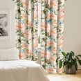 thumbnail image 2 of Ambesonne Spring Curtains, Pastel Butterflies Flowers, Pair of 28"x84", Olive Green Coral and Blush, 2 of 5