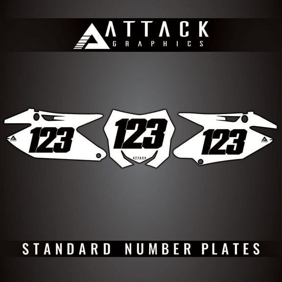 Attack Graphics Standard Restyle Number Plate Backgrounds Compatible with Polisport MX Restyling Kit