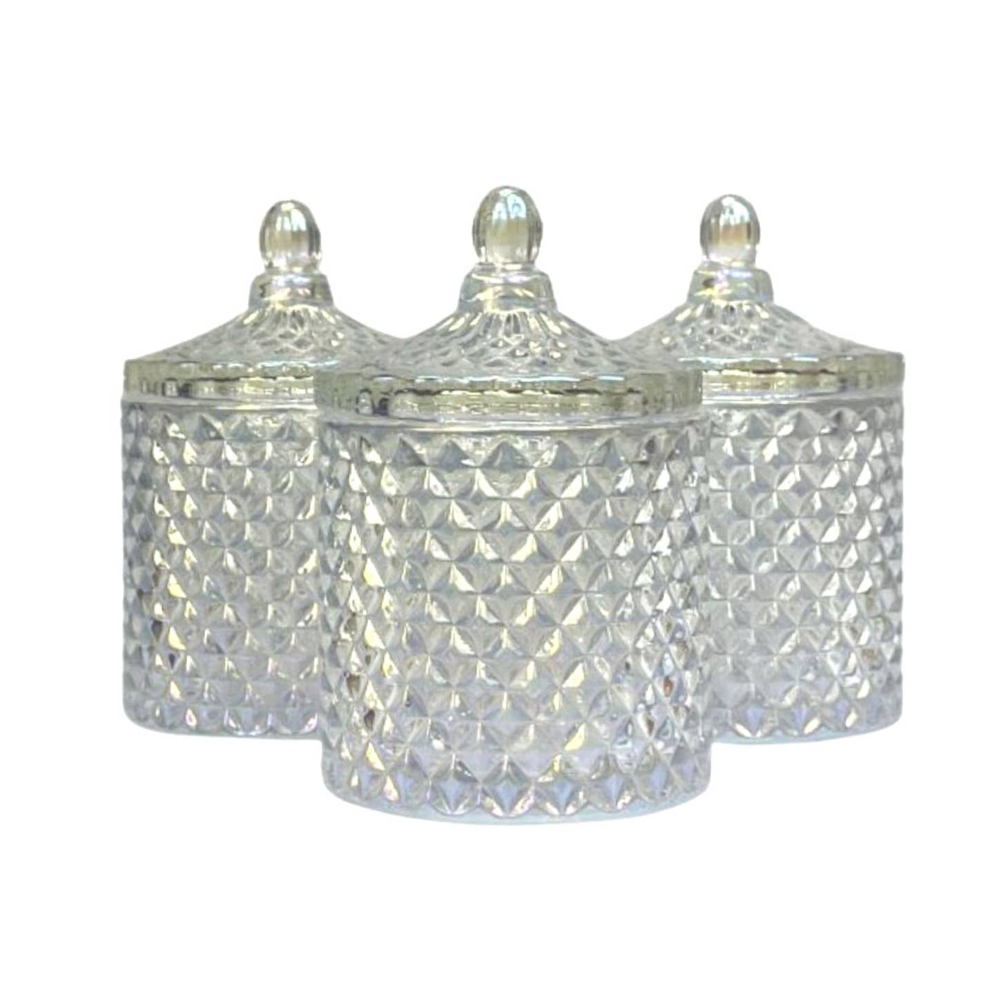 10 oz. France Clear Iridescent Empty Candle Making Jar Candle Vessels For DIY Candle-Making Projects (Box of 24) FREE SHIPPING