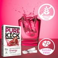 thumbnail image 5 of Pure Kick Black Cherry Pomegranate Singles to Go Zero Sugar Powdered Energy Drink Mix, Caffeine Vitamins Electrolytes Gluten Free Water Enhancer, 3 BOXES (6 packets each box) (18 packets total), 5 of 7