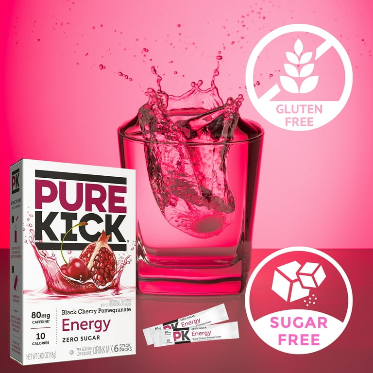 Pure Kick Black Cherry Pomegranate Singles to Go Zero Sugar