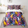thumbnail image 2 of Manfei Pet Dog Lovers 7-Piece Twin Bedding Sets,Rustic Flower Floral Bedding Comforter Set,Yellow Purple Pink Sheet Sets For Kids,Super Cozy Room Decor Reversible, 2 of 8