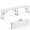 White, variant on Costway 6 ft Plastic Folding Bench with 660 LBS Capacity Handle & Lock For Outdoor Picnic White