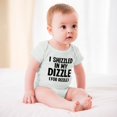 thumbnail image 3 of I Shizzled in My Dizzle for Rizzle - Baby Clothes - Funny Newborn Bodysuit Outfits for Boys And Girls White-style-1 3months, 3 of 7