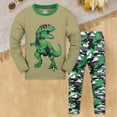 thumbnail image 2 of Caqnni Baby Boy Clothes Toddler Autumn Winter Outfit Long Sleeve T-Shirt Tee Tops Joggers Casual Pants 2Pcs Clothing Set Children's Gift Cartoon Print 2PCS Set，3-4 Years, 2 of 4