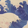 thumbnail image 4 of Yayeee Shower Curtain with Hooks 72"x72" Waterproof Fabric Bathroom Hanging Decor, Blue Wave Pattern, 4 of 5