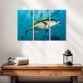 thumbnail image 2 of Elephant Stock Shoal Of Yellowfin Tuna Wall Art - Horizontal Multi Panel Canvas - Living Room Wall Decor - Animal Multi Panel - Yellow And Blue Decor - 23" x 14", 2 of 4