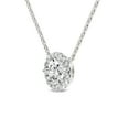 thumbnail image 3 of Lab Diamond Pendant Necklace For Women | 4 Ct IGI Certified Round Lab Grown Diamond | Belleza Halo Round Solitaire Diamond Pendant With Chain | 14K White Gold | FG-VS Quality, 3 of 6