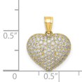 thumbnail image 4 of Finest Gold 10K Yellow Gold CZ Micro Pave Heart Pendant, 4 of 4
