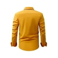 thumbnail image 5 of Zylanna Men's Formal Dress Shirts, Button Long Sleeve Business Solid Turn Down Collar Shirts Gold Size 2XL, 5 of 7