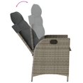 thumbnail image 2 of vidaXL 7 Piece Garden Dining Set with Cushions Grey Poly Rattan, 2 of 5