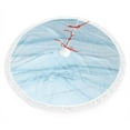 Christmas Tree Skirt, Light Blue Marble Christmas Tree Decorations