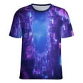 thumbnail image 5 of Abstract 3D Futuristic Geometric Plaid Women's T-Shirt Short Sleeve T Shirts Tops Tee Ladies Loose T, 5 of 6