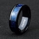 thumbnail image 3 of Anillo de dragón de acero inoxidable para hombre, 13 colores, 8mm, incrustaciones, rojo, verde, negro, anillo de fibra de carbono, joyería de banda de boda, grabado personalizado, 3 of 4