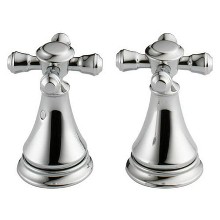 Delta Cassidy Metal Cross Handle Set For Deck Mount Bathroom