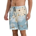 thumbnail image 2 of Naloa Animals Travel World Map Men's Beach Shorts, Surfing shorts, Swim trunks, Quick Dry Swim Trunks for Surfing Beach Fun - 3X-Large, 2 of 9