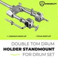 thumbnail image 4 of 1 x Double Drum Holder-Silver, 4 of 8