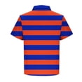 thumbnail image 4 of Men's Big and Tall Short Sleeve Striped Polo Shirt, Classic Blue White Nautical Stripe Casual Top, Breathable Comfort Fit for Daily & Golf Wear, Sizes M-4XL Red, 4 of 5