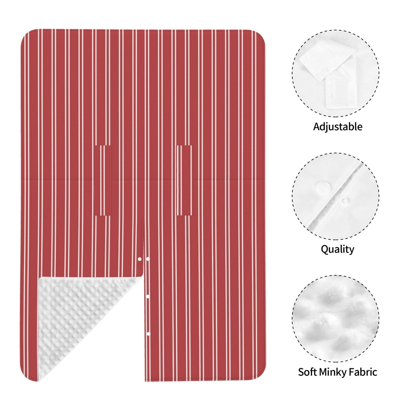Naloa Stripes Red White Baby Car Seat Cover, Breathable Baby Carrier Cover, Multiuse Baby Carrier Cover & Nursing Breastfeeding Cover