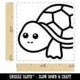 thumbnail image 2 of Peeking Turtle Self-Inking Rubber Stamp Ink Stamper - Black Ink - Small 1 Inch, 2 of 7