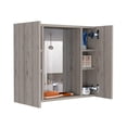 thumbnail image 3 of TUHOME Furniture Armoire à Pharmacie Artemisa avec Miroir et Six Tablettes de Rangement Internes, Gris, 3 of 7