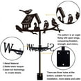 thumbnail image 3 of Weathervane Birds House Wind Vane Weathercock Metal Weather Vane for Garden Farmhouse Decorative Outdoor Wind Measuring Tool Wind Direction Indicator Iron Weather Vanes DIY, 3 of 7