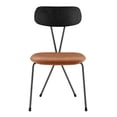 thumbnail image 4 of NPD Furniture Elise PU Dining Side Chair in Toasted Caramel (Set of 4), 4 of 13