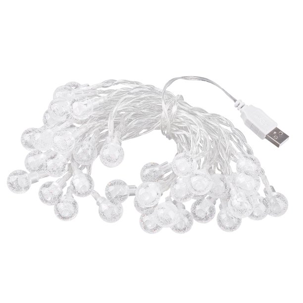 Lampara Crystal Ball String Lights USB Bubble Ball Fairy Lamp Decor (Colorido 6m) Likrtyny Lámpara