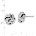 thumbnail image 4 of Sterling Silver Rhodium-Plate Textured Polished Love Knot Earrings (12.6 X 12.5) Made In Italy qe13405, 4 of 5
