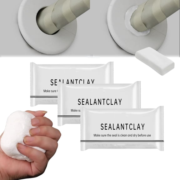 Universal Sealant Clay,Quick-Drying Sealant Clay Stick, Moldable Sealants Clays Putty for Wall Hole Repair,Multi Purpose White Seal Putty for Gaps Wall Filler