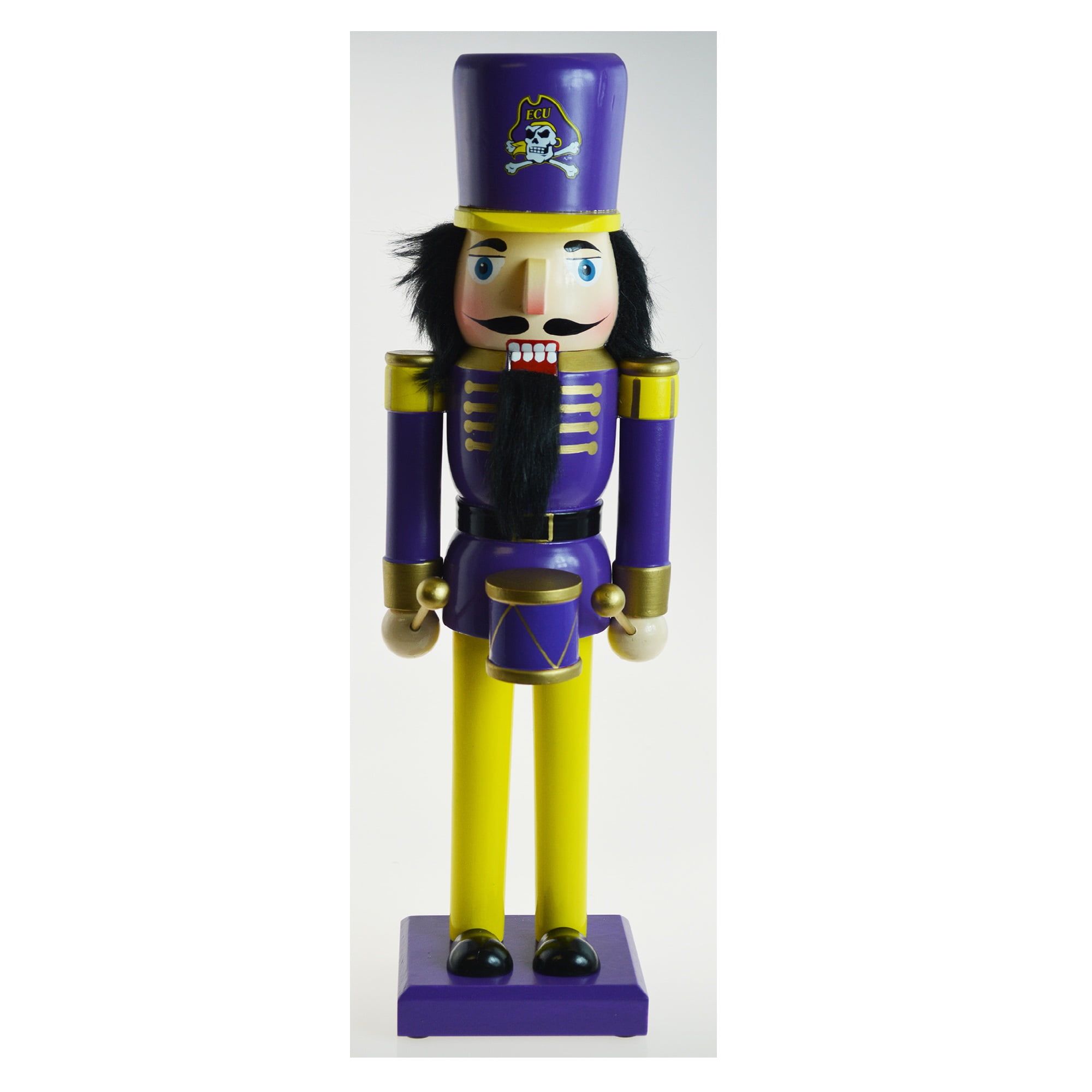 14" Free Standing Wooden Nutcracker with ECU Design