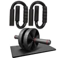 thumbnail image 1 of Kit de ruedas Ab Rollers con barra de empuje, juego de rodillos abdominales, herramientas para ejercicios deportivos, 1 of 9