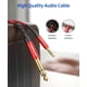 thumbnail image 2 of Cable de audio JSAUX de 6,35 mm 1/4 macho a 3,5 mm 1/8 macho, 6 m, rojo, 2 of 7