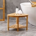 thumbnail image 3 of Corner Bathroom Stool,Natural Bench -slip Natural With -slip Stool Caddy Indoor, 3 of 5