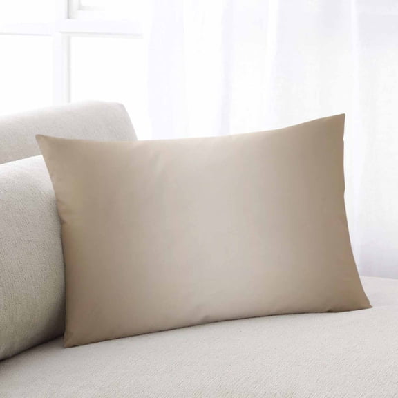 Beige Ombre Small Pillow Covers, Modern Gradient Abstract Art Soft Breathable Throw Pillow Cases with Invisible Zipper, Decorative Pillowcase Pillows Protectors for Sofa Bed Chair 12"x20"