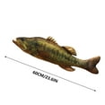 thumbnail image 4 of Plush Toy under $5! Xqxayjr Realistic Fish Plush Toy, Simulation Bass Stuffed Animal with Soft Material, Cuddle Pillow for Kids Adults, Aquatic Themed Decor for Bedroom Playroom, 4 of 9