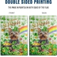 thumbnail image 5 of Yorkie St Patricks House Flags 28x40 Double Sided Dog St Patricks Day Lawn Flag Buffalo Plaid Shamrock Flag Outdoor Rainbow St Patrick Day Garden Flag Large, 5 of 6
