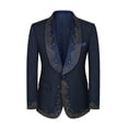 thumbnail image 4 of Beauty-Emily Men’s Rhinestone Tuxedo Suit – Shawl Lapel Blazer & Pants Set, Slim Fit Formal Outfit for Wedding, Prom, Party & Stage Wear, 4 of 9