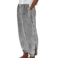 thumbnail image 1 of Pantalon Long Décontracté à Rayures pour Femmes, Pantalon Ample à Boutons, Pantalon Grand Décontracté pour Femmes, Pantalon Extensible Décontracté pour Femmes, 1 of 5