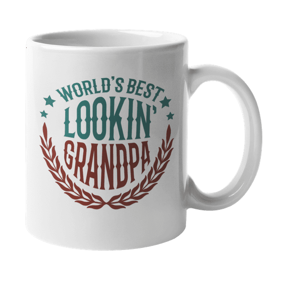 World's Best Lookin' Grandpa Coffee & Tea Gift Mug Cup for Grandfather or Pop (11oz)