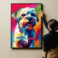 thumbnail image 6 of Dandie Dinmont Terrier Dog Canvas Wall Art Poster Prints Colorful Pop Animal Art Wall Decor Dog Picture Artwork Pet Dog Painting Poster for Home Bedroom Living Room Decoration Framed, 6 of 6
