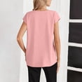 thumbnail image 5 of Viadha Womens Plus Size Short Sleeve T Shirts Summer Casual Solid Color Tees Crew Neck Cotton Tunic Tops, 5 of 9