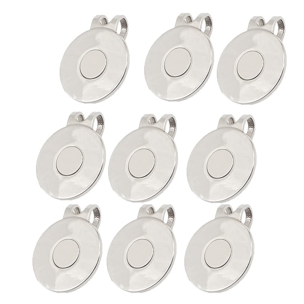9 Pcs Golf Ball Marker, Magnetic Disc Golf Hat Ball Marker Holder Golf Ball Marker Clip Golf for Men Women Golfer Gifts