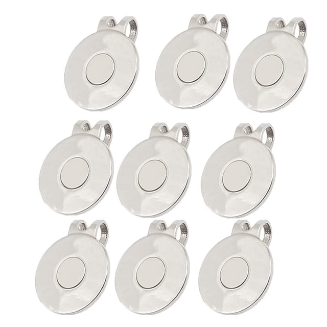 9 Pcs Golf Ball Marker, Magnetic Disc Golf Hat Ball Marker Holder Golf Ball Marker Clip Golf for Men Women Golfer Gifts