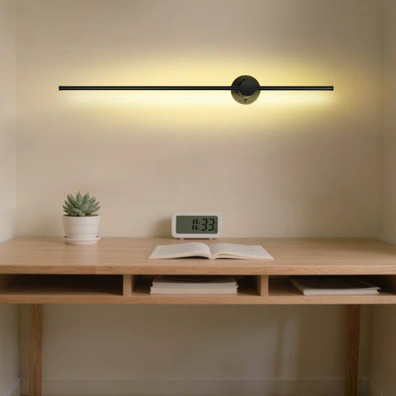 Black Metal Acrylic 100cm Modern Led Wall Lamp Strip Linear Warm Lighting Indoor And Outdoor Decorative Wall Lamp