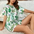thumbnail image 4 of Sikiie Cactus Plants1 Womens Pajama Sets Short Sleeve Top With Pants Sleepwear 2 Piece Lounge Set3X-Large, 4 of 6