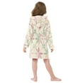 thumbnail image 7 of FORMRS Niños Bathrobe Unisex Hooded Robe Soft Plush Pajamas Sleepwear, Size 2-3T, Light Pink Geometric, 7 of 7