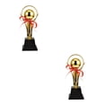 thumbnail image 3 of WORGEOUS 2pcs Metal Golden Trophy Student Kids Creative Award Trophy Reward for Competitions, 3 of 8