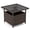 Black, variant on Biotree Outdoor Patio Rattan Wicker Steel Side Deck Table, Gray